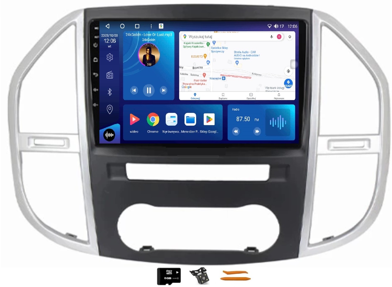 Radio Android Navigácia Mercedes Vito W447 14-23 6/128GB Lte 4G CarPlay Gps