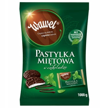 Levně Mátové pastilky v čokoládě Wawel 1 kg