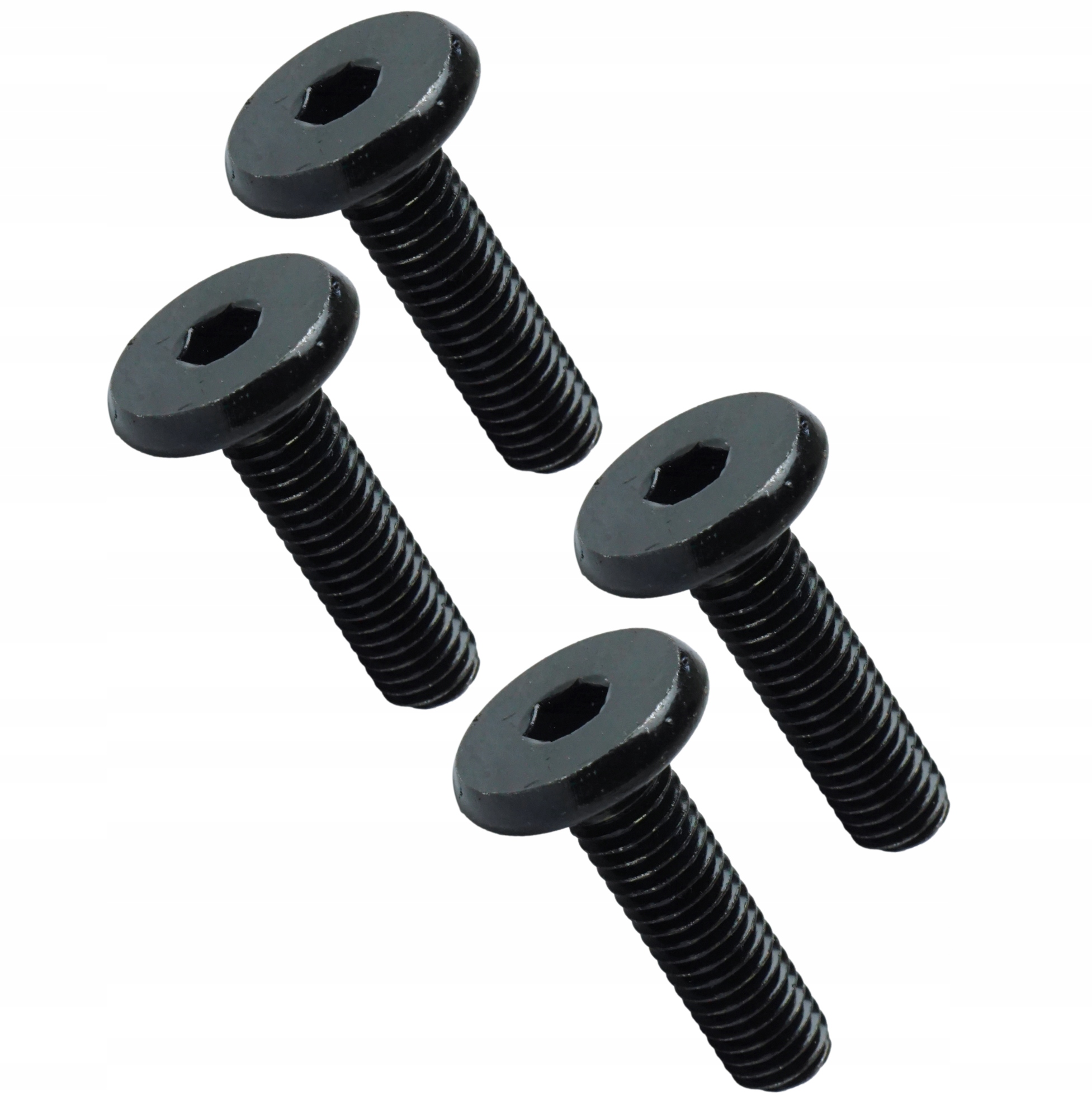 100X šroub M8 x 30 mm s plochou hlavou na imbus, nábytkový šroub, metrický, černý