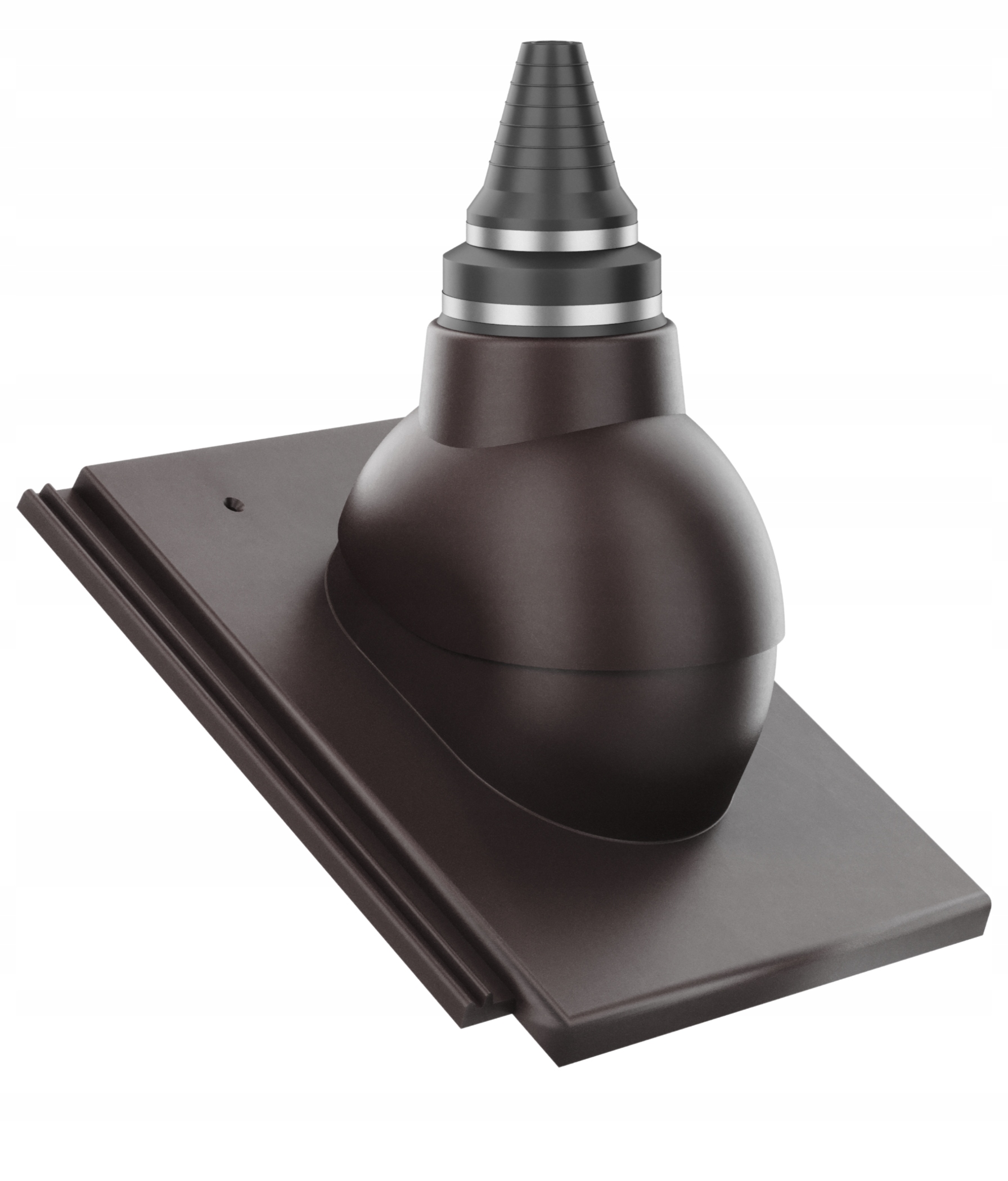 Anténní průchod pro vzduchotěsné střechy Braas Tegalit Koloniální Bronz