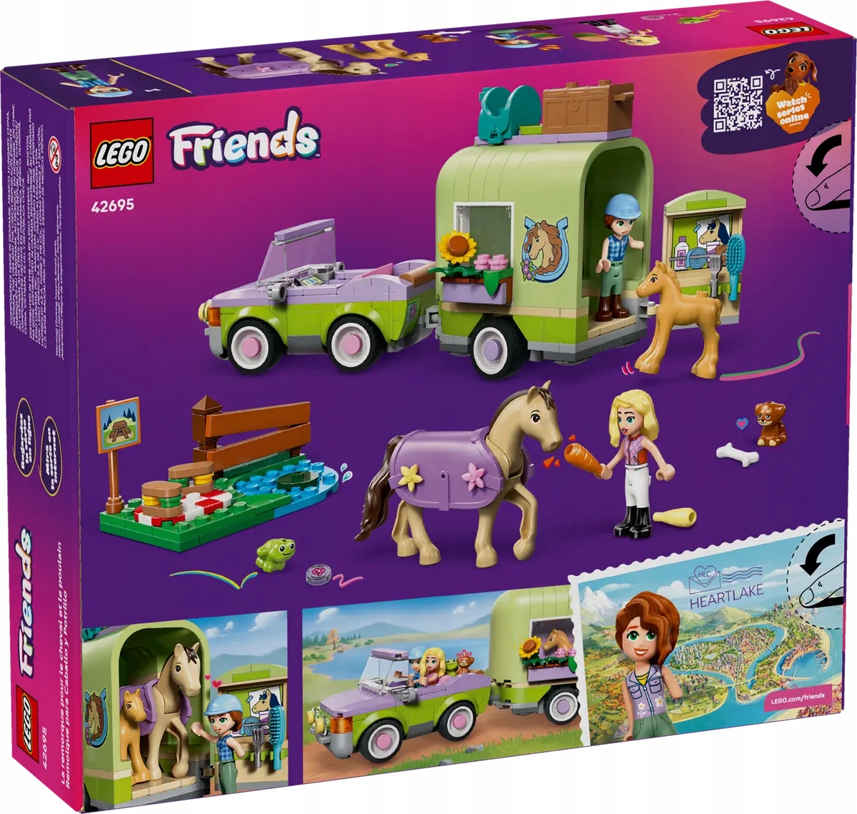 42695 Lego Friends Přívěs s koněm a hříbětem