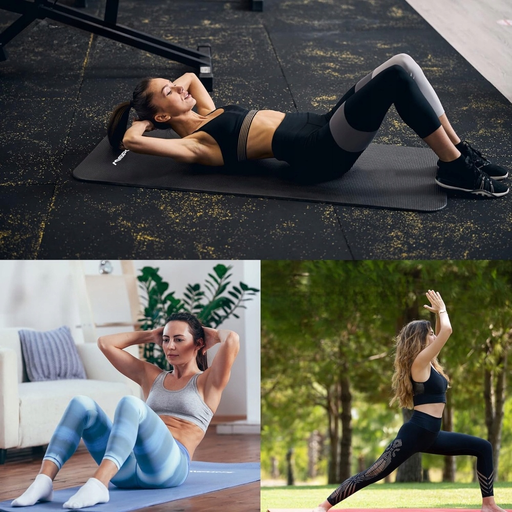 MATA GIMNASTYCZNA DO ĆWICZEŃ JOGI PILATESU FITNESS KARIMATA GRUBA NBR DUŻA Długość (cm) 183