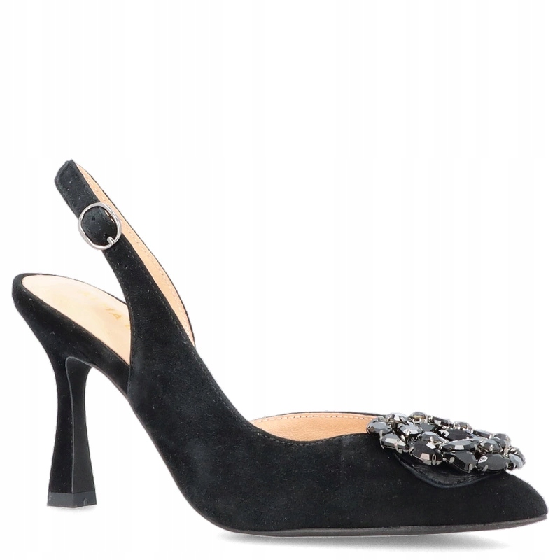 Španělské lodičky s odkrytou patou Alma En Pena V250621 Černé 39