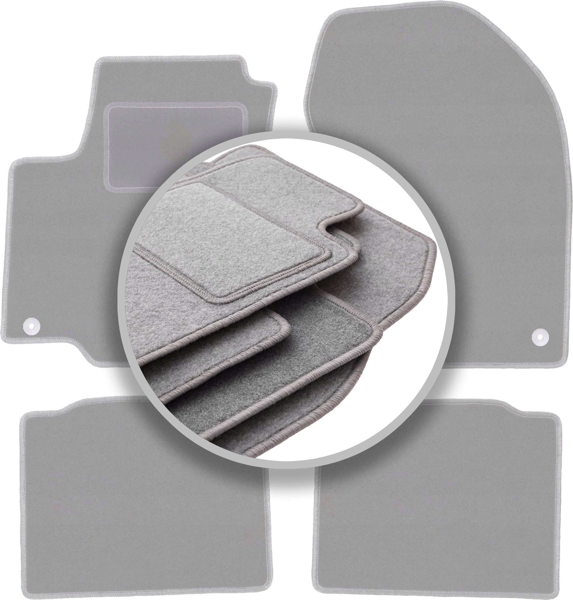 Velurové koberce Oslo šedé pro: Suzuki SX-4 S-Cross crossover 2013-