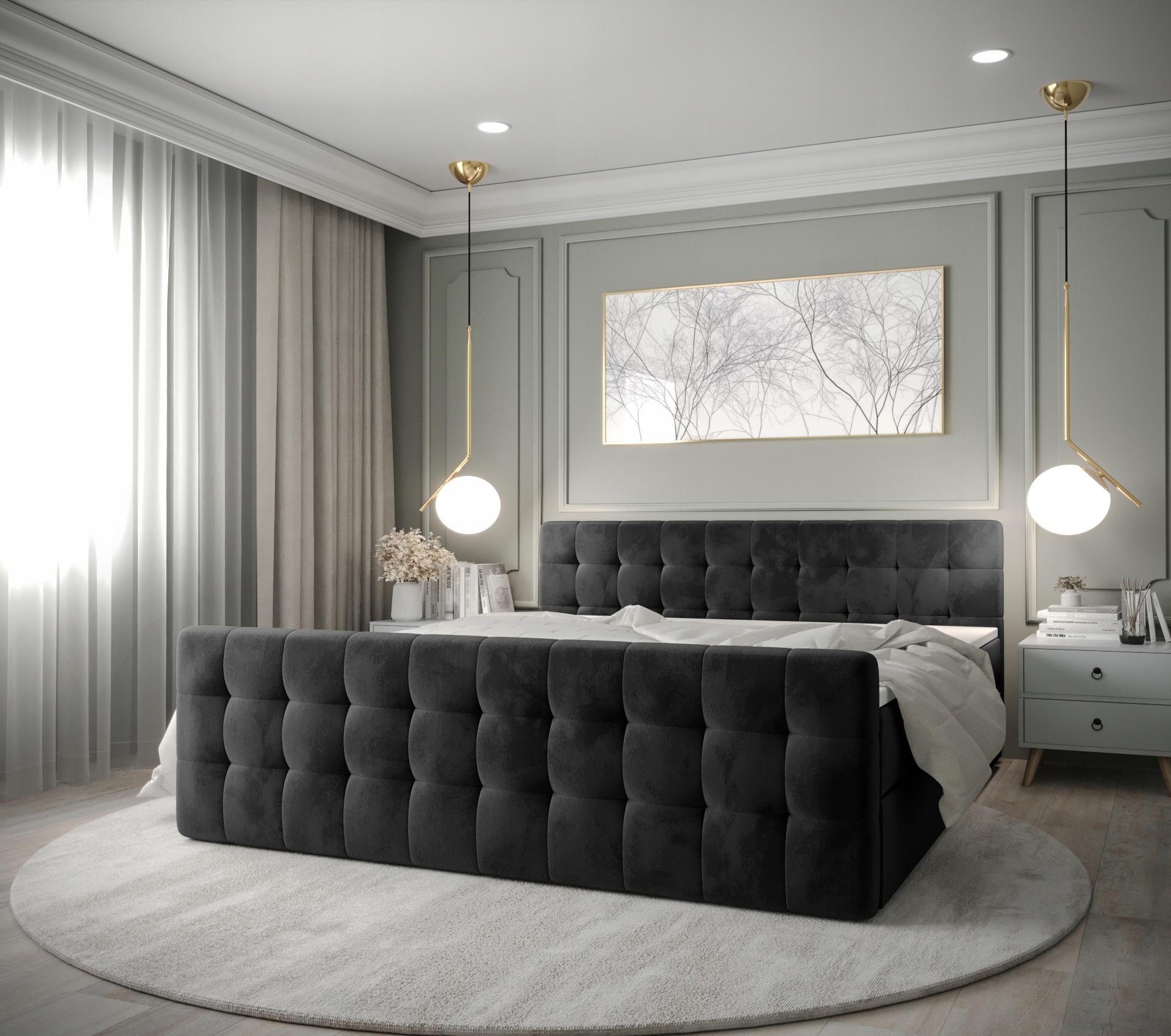 

Łóżko Z Materacem 2 Oparcia 180x200 ZL105 O-sofa