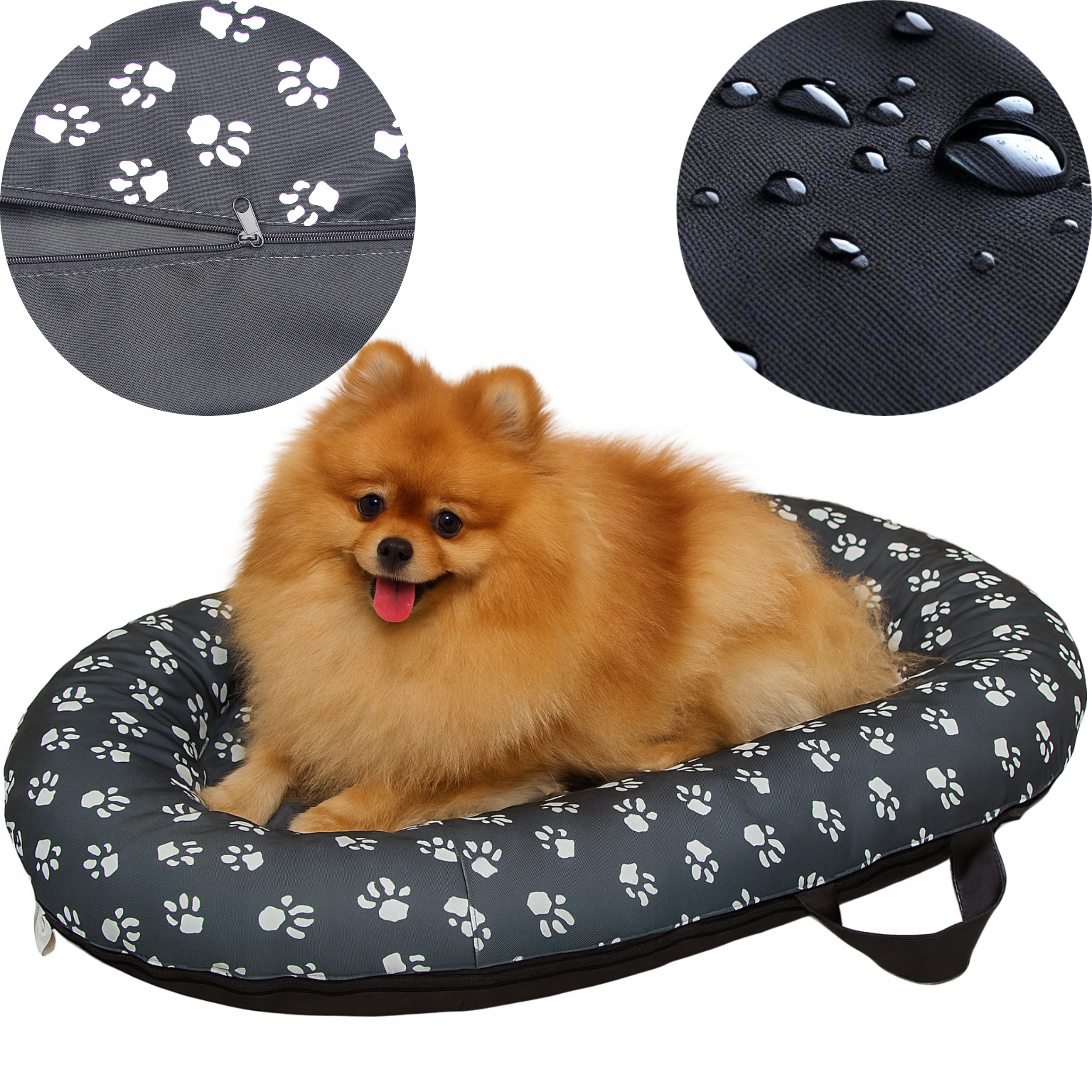 Pelíšek pro malého psa nebo kočku, nepromokavý potah na zip, pohovka S 75/60