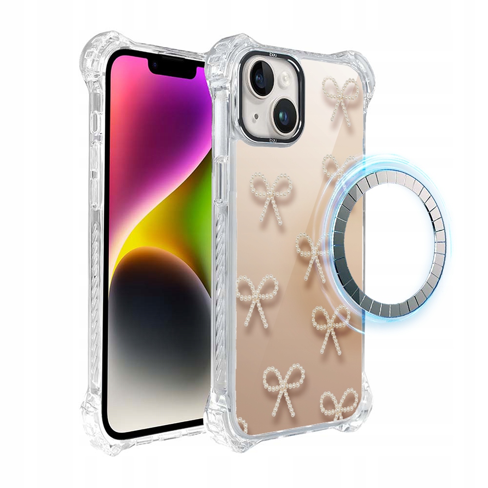 Pouzdro Ibizu DropGuard Ultra s MagSafe a perleťovými mašličkami pro iPhone 14 Plus