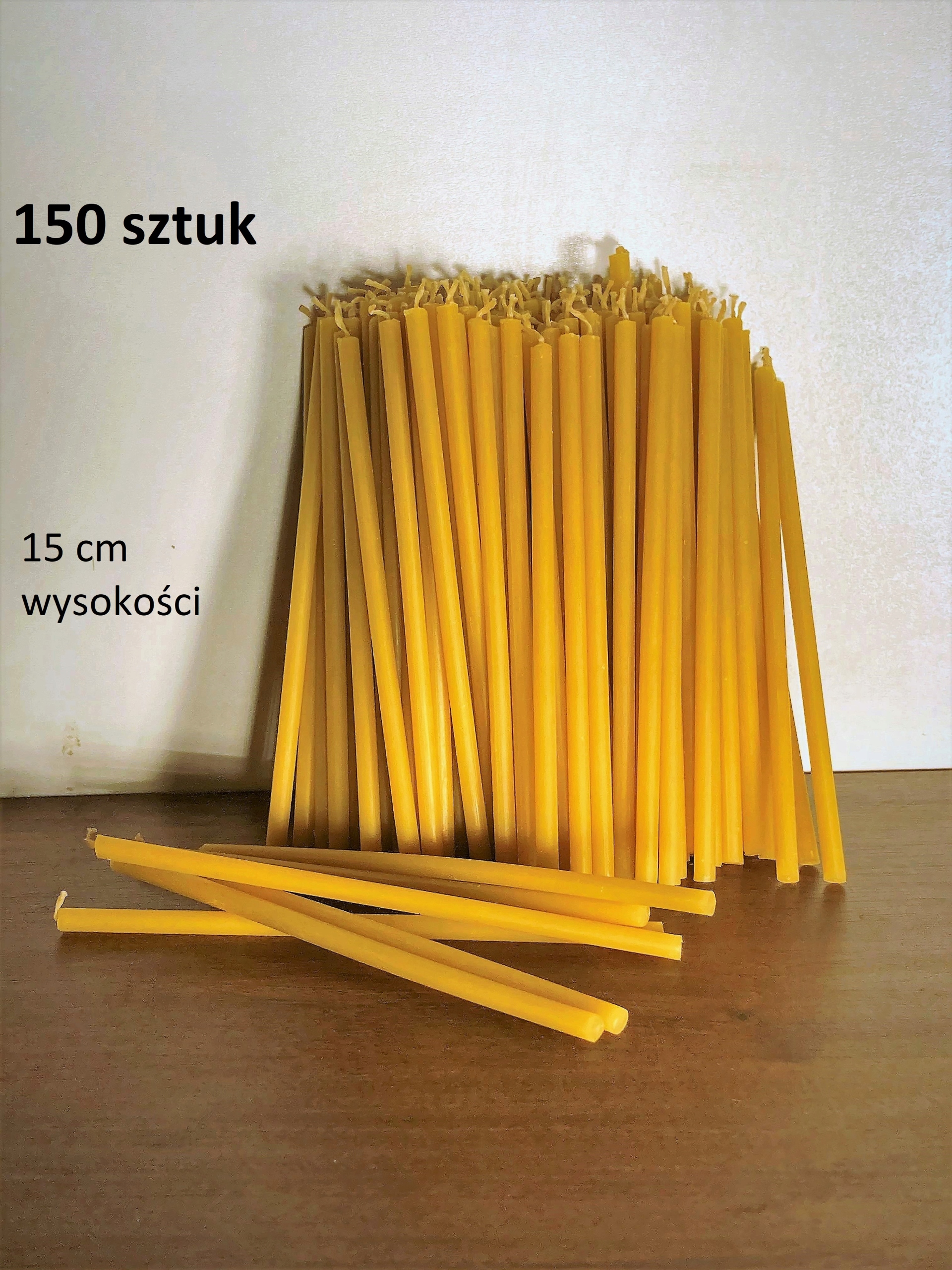 

Świece Cerkiewne 150 Sztuk 15 CM Wys.