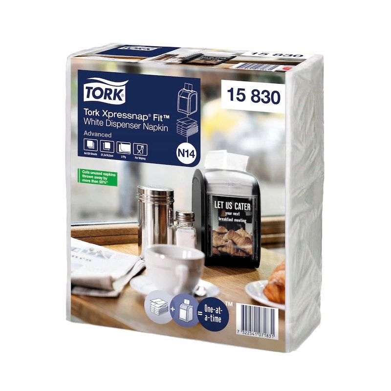 

Tork 15830 Xpressnap Fit Serwetki dyspenserowe N14