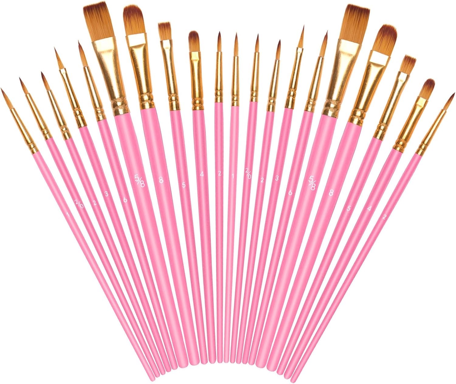 Sada 20 Nylonových Štětců Akrylový Akvarelový Olej Velikosti