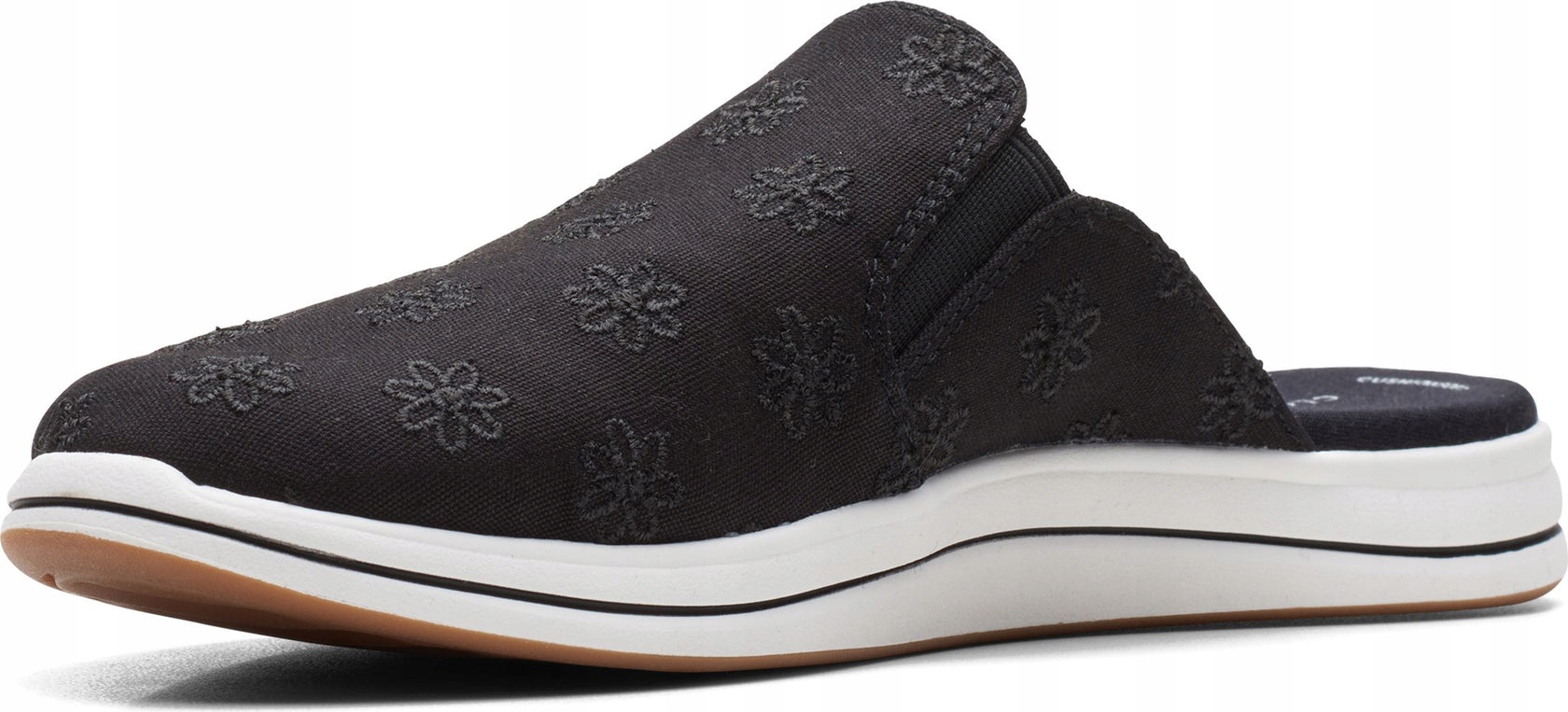 Clarks Dámské Nazouváky Černé S Květinovou Výšivkou 39 6DA