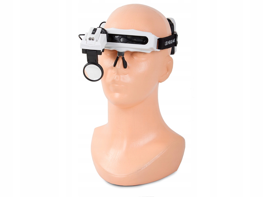 LUPA NAGŁOWNA ZEGARMISTRZOWSKA SERWIS 2 LED NA GŁOWĘ CZOŁOWA OKULARY 28x Marka VERK GROUP