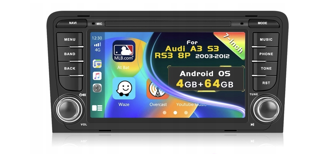 Inefala autorádio Android 15, 4G+64G, pre Audi A3 S3 RS3 2003-2012
