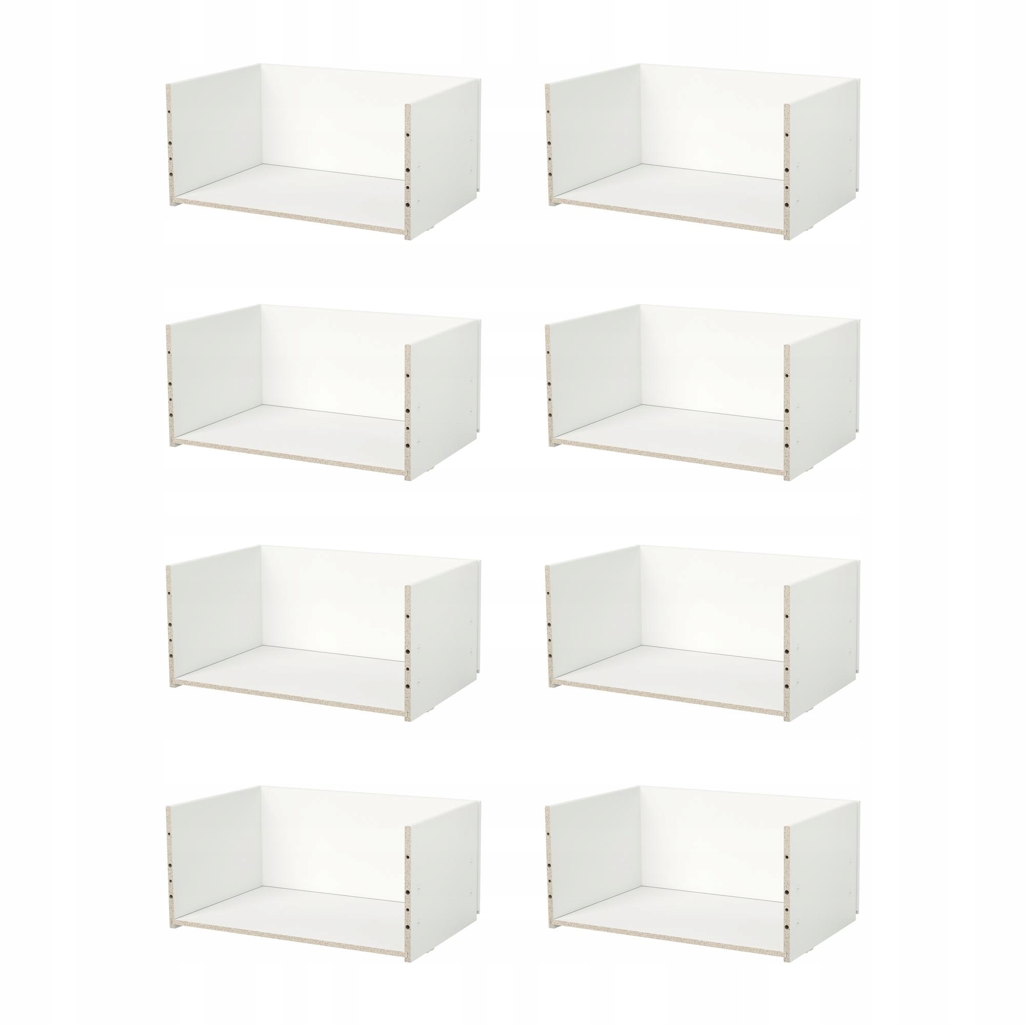 8 ks Besta Rám zásuvky Bílý 60x25x40 cm Organizace domu