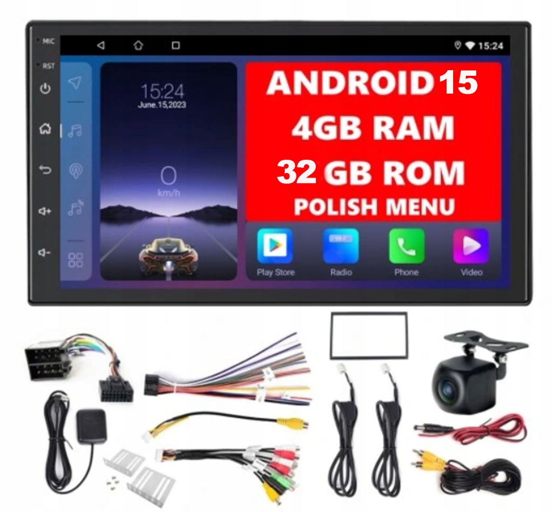 Autorádio 2 Din 7'' Carplay Android Wifi Gps Dotykové Fm 4GB+32G