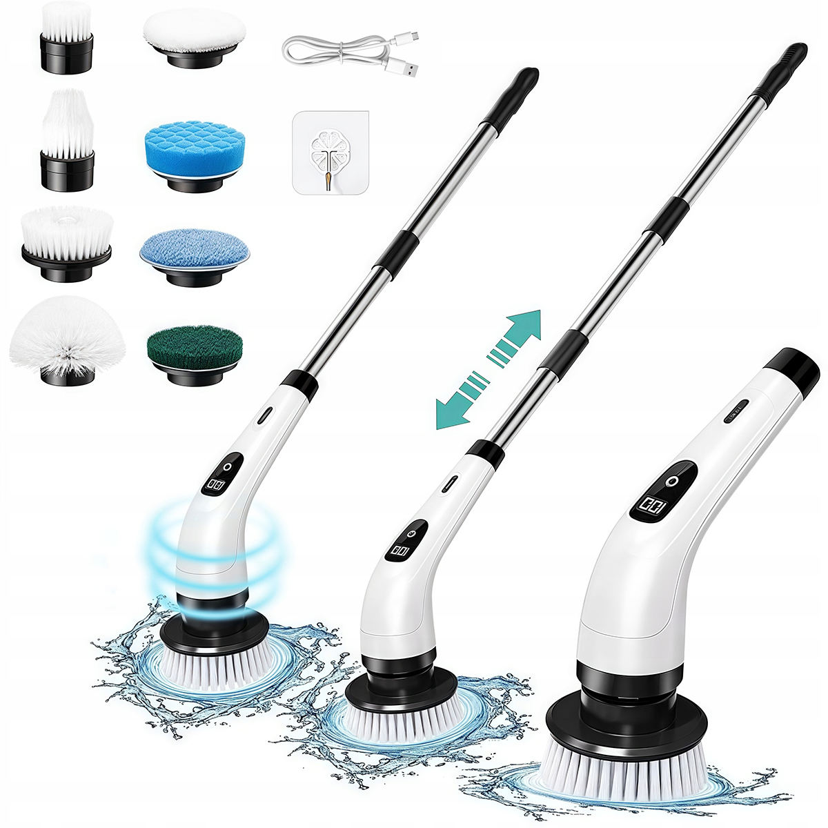 Levně Elektrický Rotační Bezdrátový Mop Pro Úklid