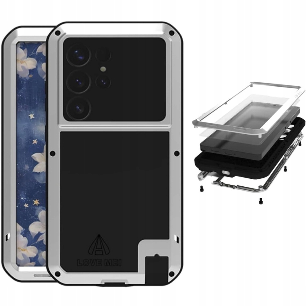 Love Mei Pancéřové Pouzdro Sklo Pro Samsung Galaxy S25 Ultra Pouzdro Odolné