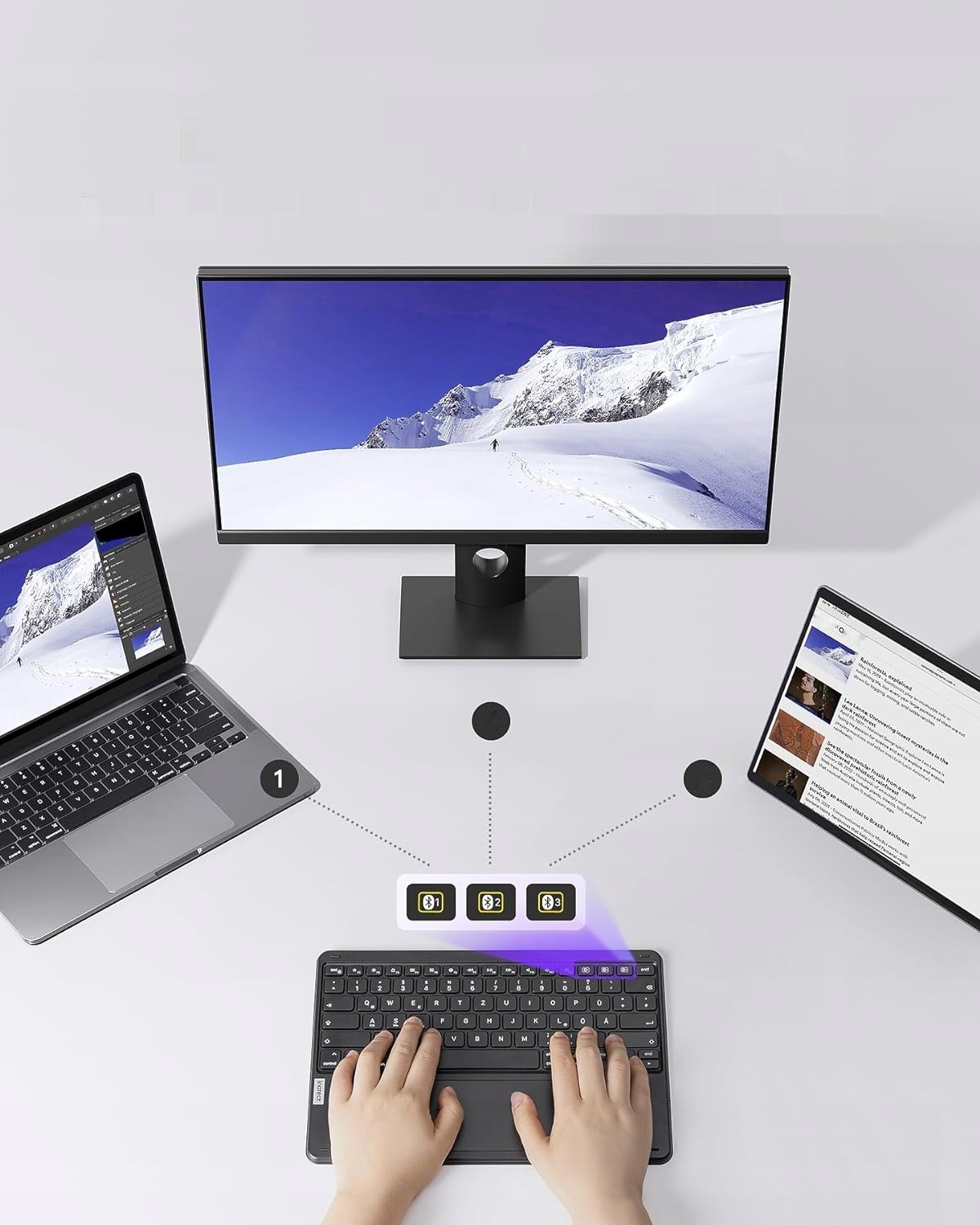 Inateck Klawiatura Tabletowa z Touchpadem Bluetooth, kompatybilna z Android Producent Inateck