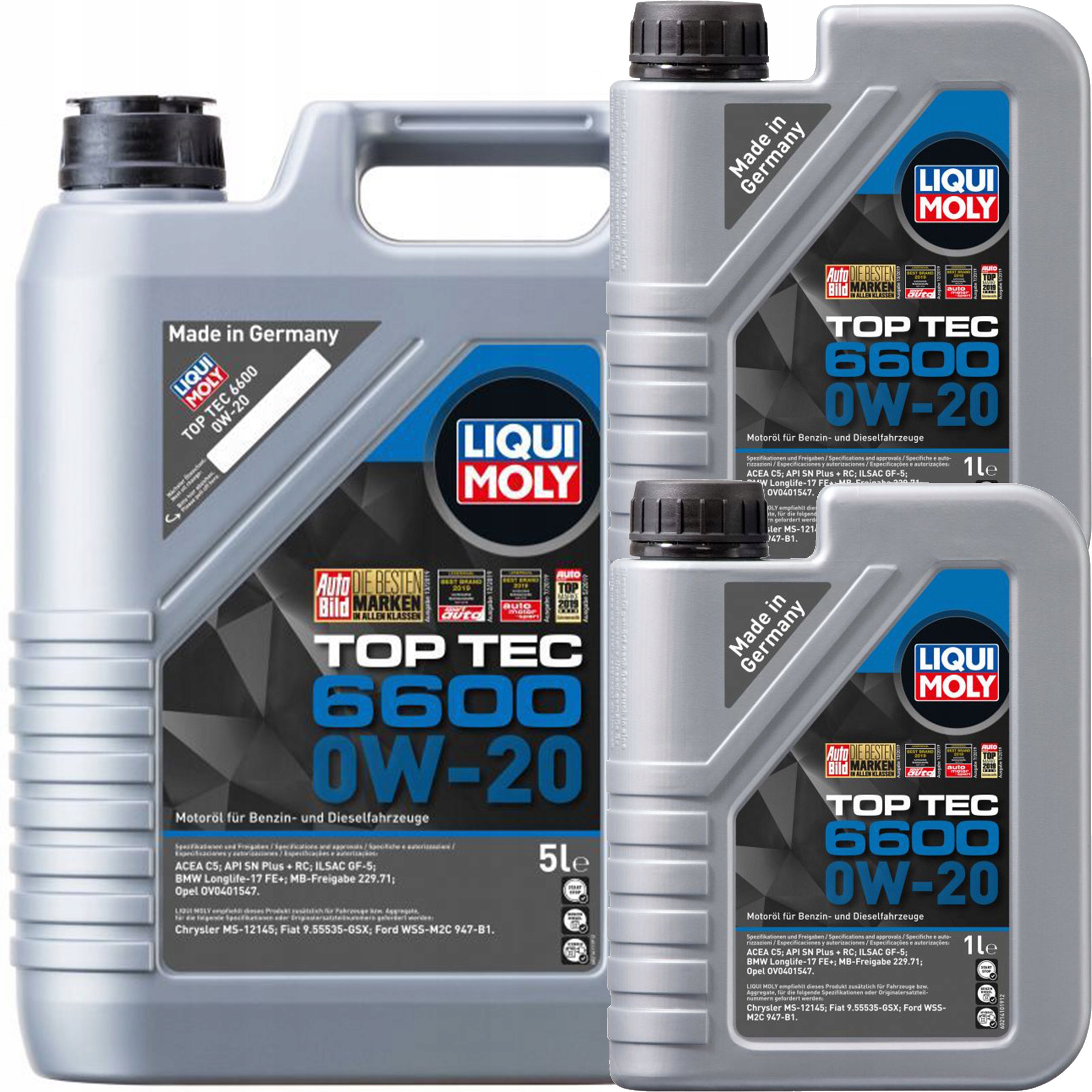 Liqui Moly Olej silnik LM21411 TopTec 6600 0W20 7l