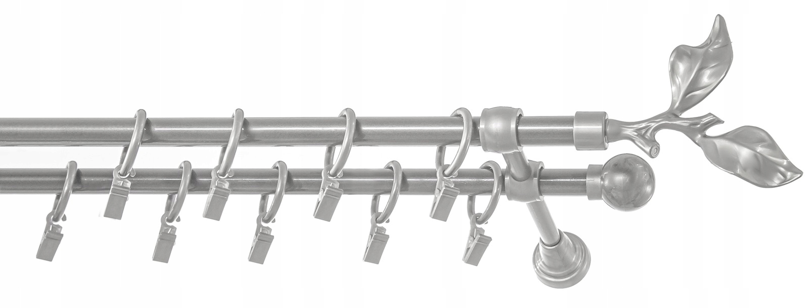 

Karnisz podwójny Metalowy Pcv 16mm 150 cm