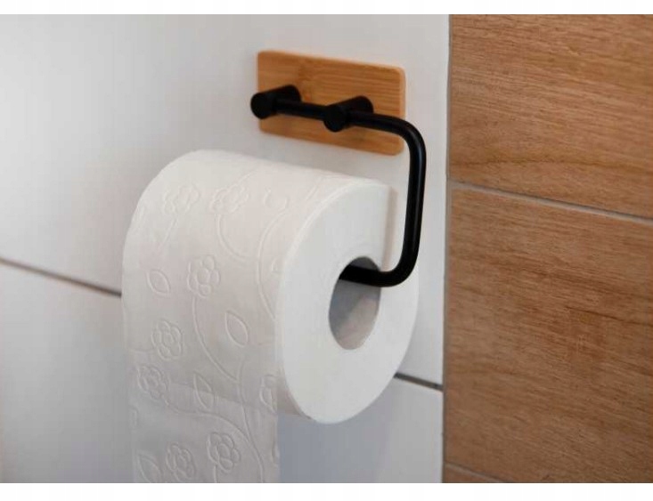 UCHWYT NA PAPIER TOALETOWY TIMO BAMBUS Szerokość produktu 14 cm