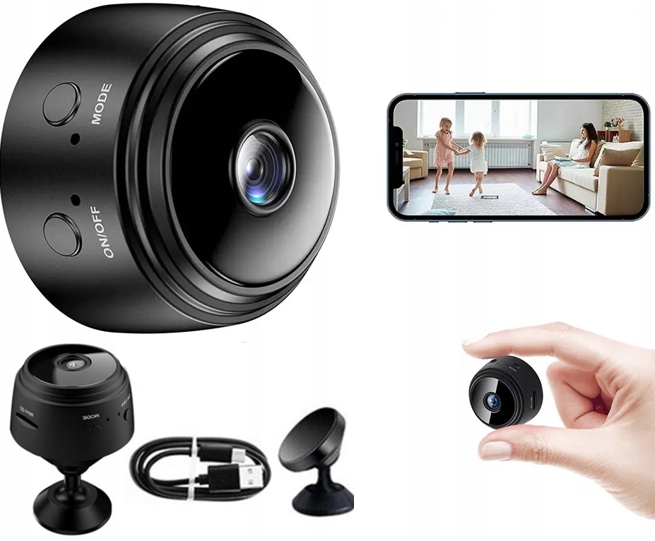 

Mini Kamera Szpiegowska FullHD Wifi ukryta