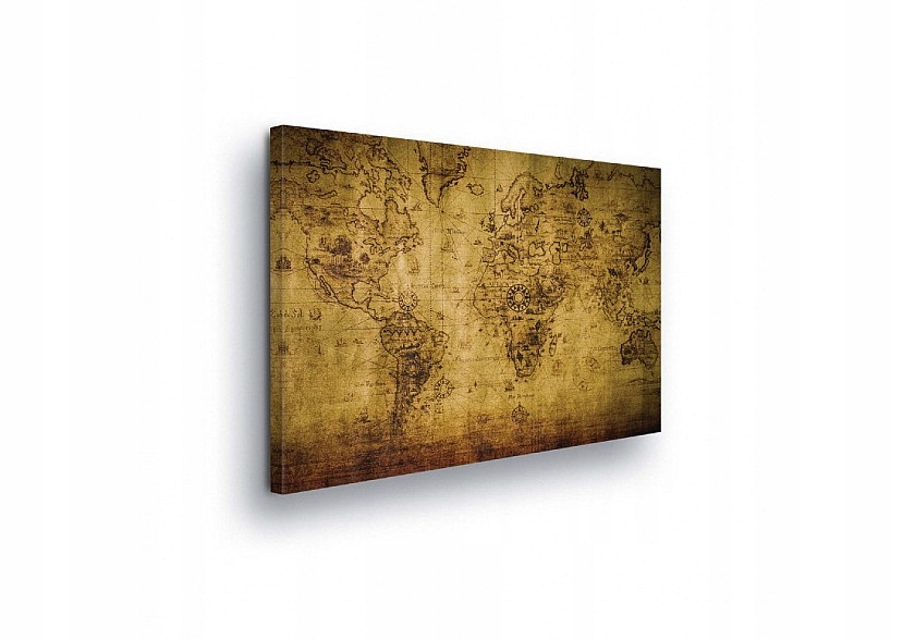 Obraz 80x60 Stará mapa světa antická vintage retro geografie cestování