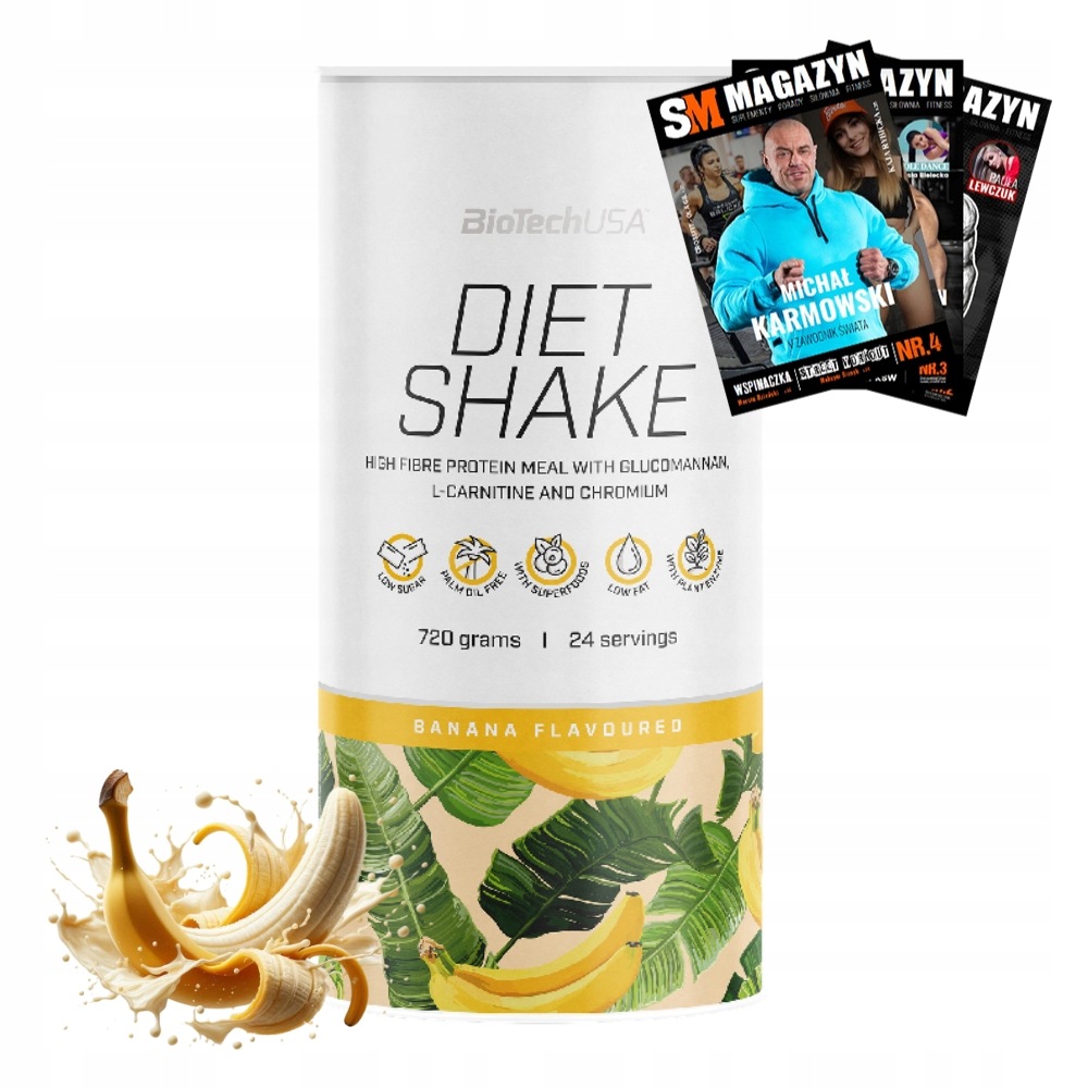 Biotech Diet Shake Proteinový Nápoj Na Hubnutí 720 g Svalová Hmota Síla