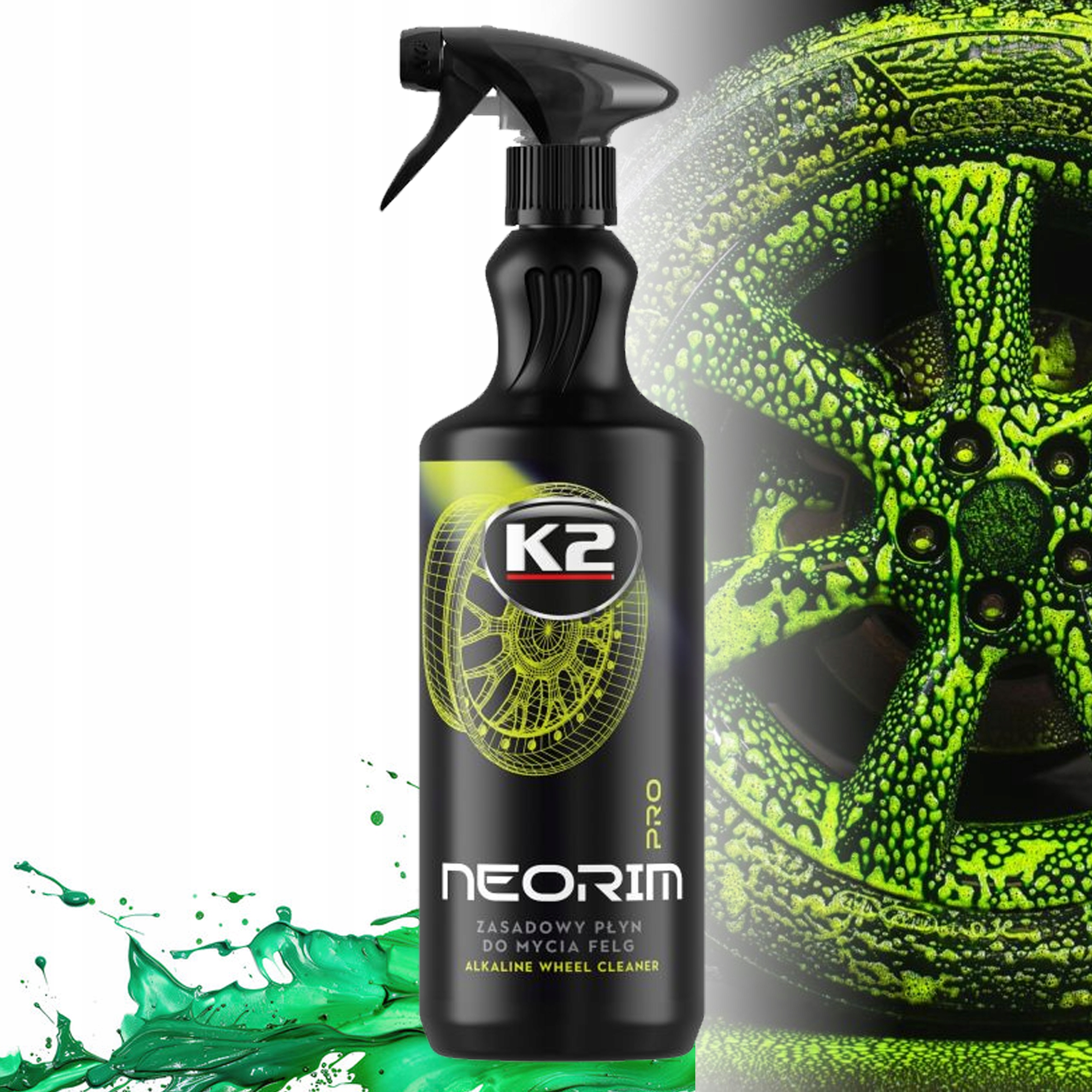 K2 Neorim Pro Zasadowy Płyn Do Mycia Czyszczenia Felg Opon Nadkoli 1L
