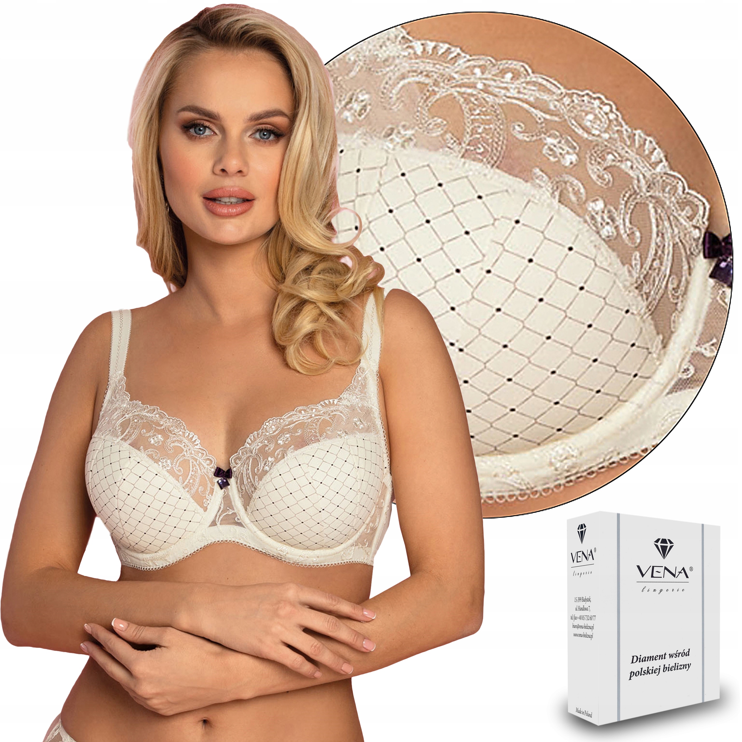

Biustonosz półusztywniany Vena VB-431, Ecru, 75G