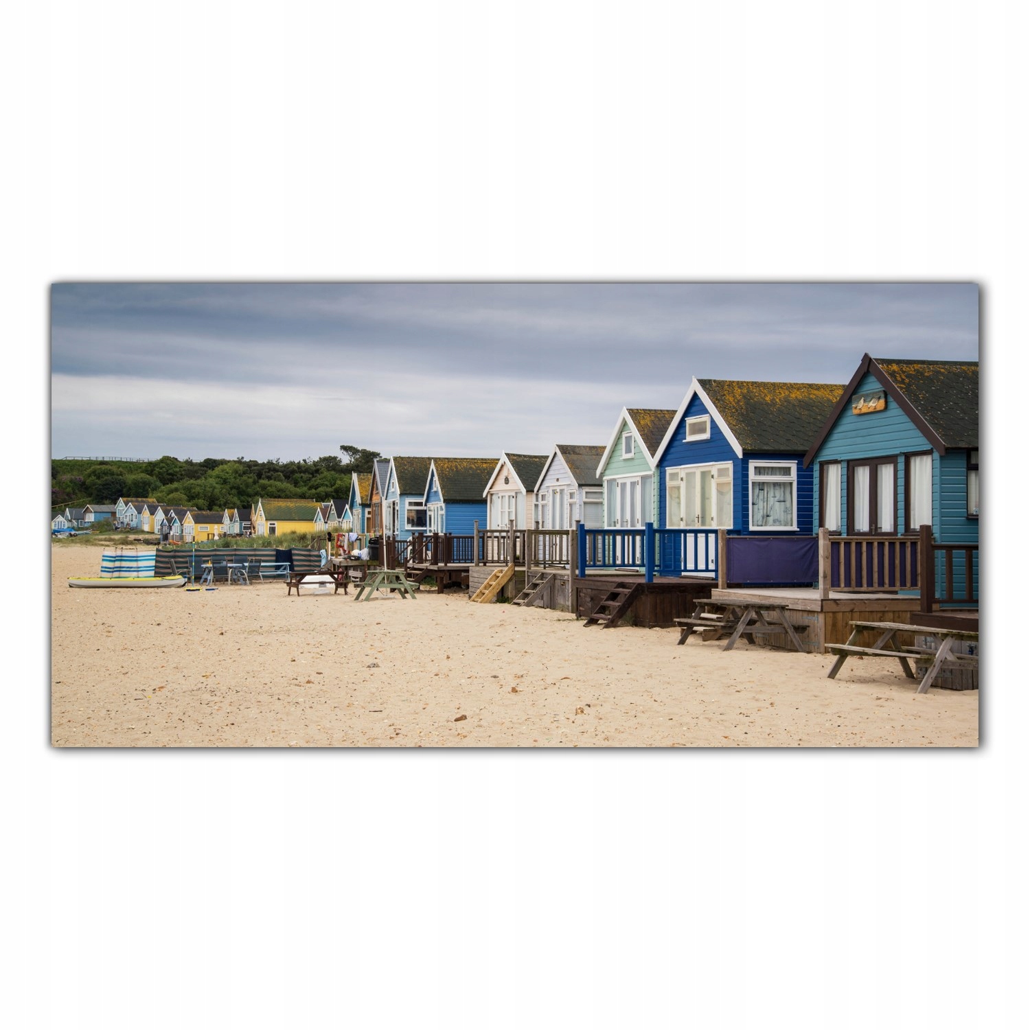 Pláž Chata Krajina 120x60 Panel tvrzené sklo