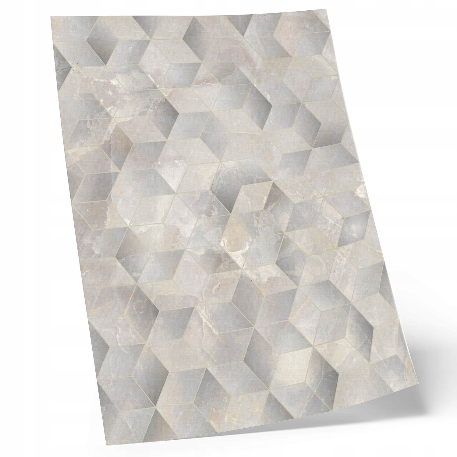 Terasový vinylový koberec s potlačou a Uv ochranou Kocky 3D 120x180