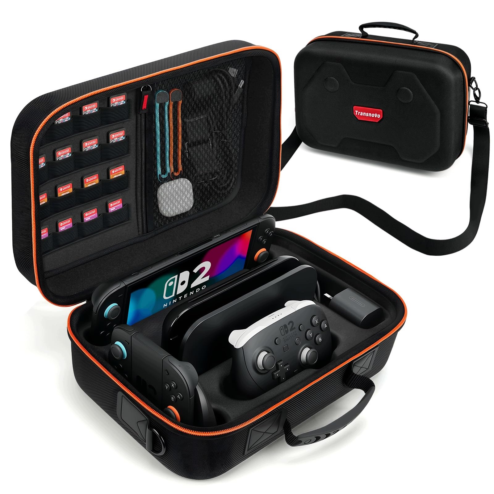 Duża torba etui do Nintendo Switch 2, 14W1 z folią ochronną, akcesoriami!