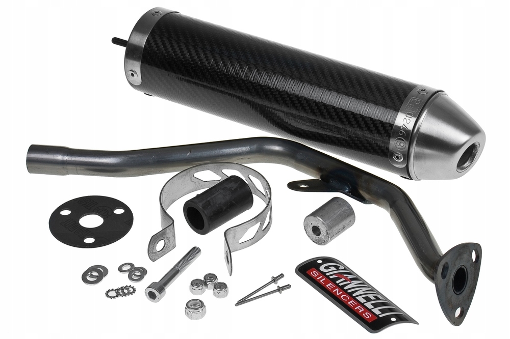 Koncovka výfuku tlmič Giannelli Enduro Carbon, Malaguti Xsm 50, Xtm 50