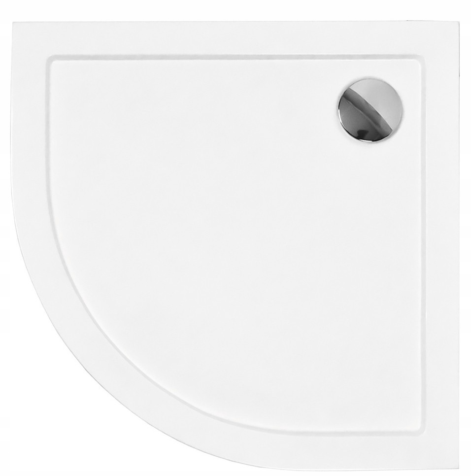 Brodzik Besco Aron SlimLine półokrągły 90 x 90 cm
