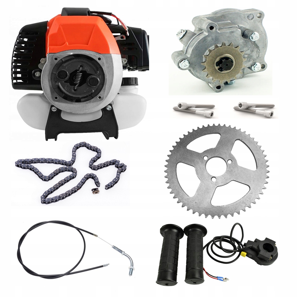 Silnik 2T 6KM z przekladnia 5 1 do Roweru Gokarta