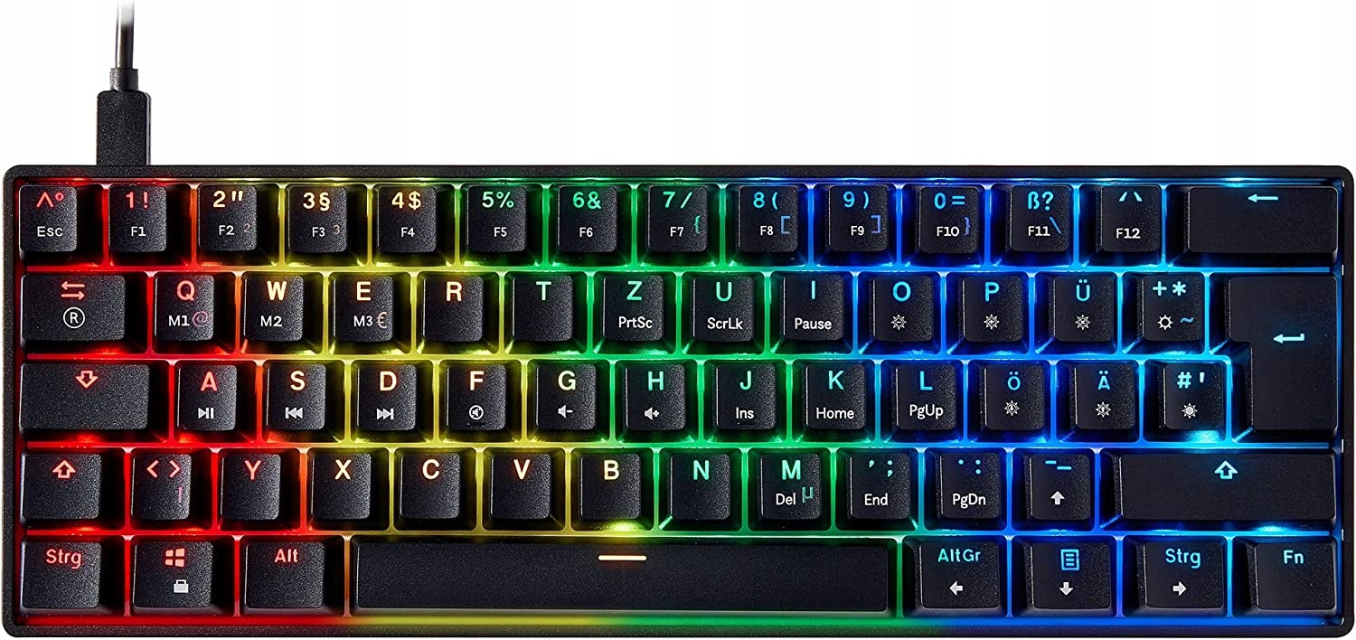 Mizar MZ60 mechanická klávesnice 60% Rgb Qwertz