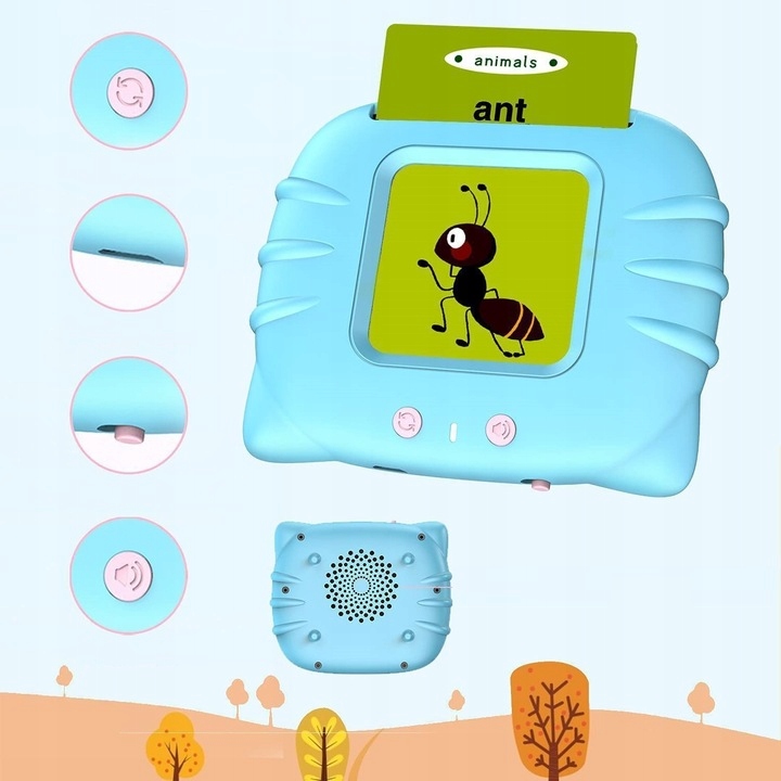 CZYTNIK KART DO NAUKI ANGIELSKIEGO 224 KARTY SŁOWA Materiał karton plastik