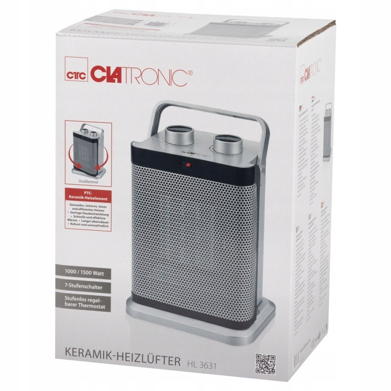 TERMOWENTYLATOR FARELKA GRZEJNIK ELEKTRYCZNY PIECYK OGRZEWACZ 2000W Termostat mechaniczny