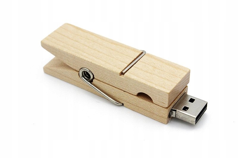 PENDRIVE USB SZYBKI FLASH DRIVE ULTRA PAMIĘĆ ZAWIESZKA PREZENT SPINACZ 64GB Kod producenta SPINACZ DO PRANIA DREWNIANY