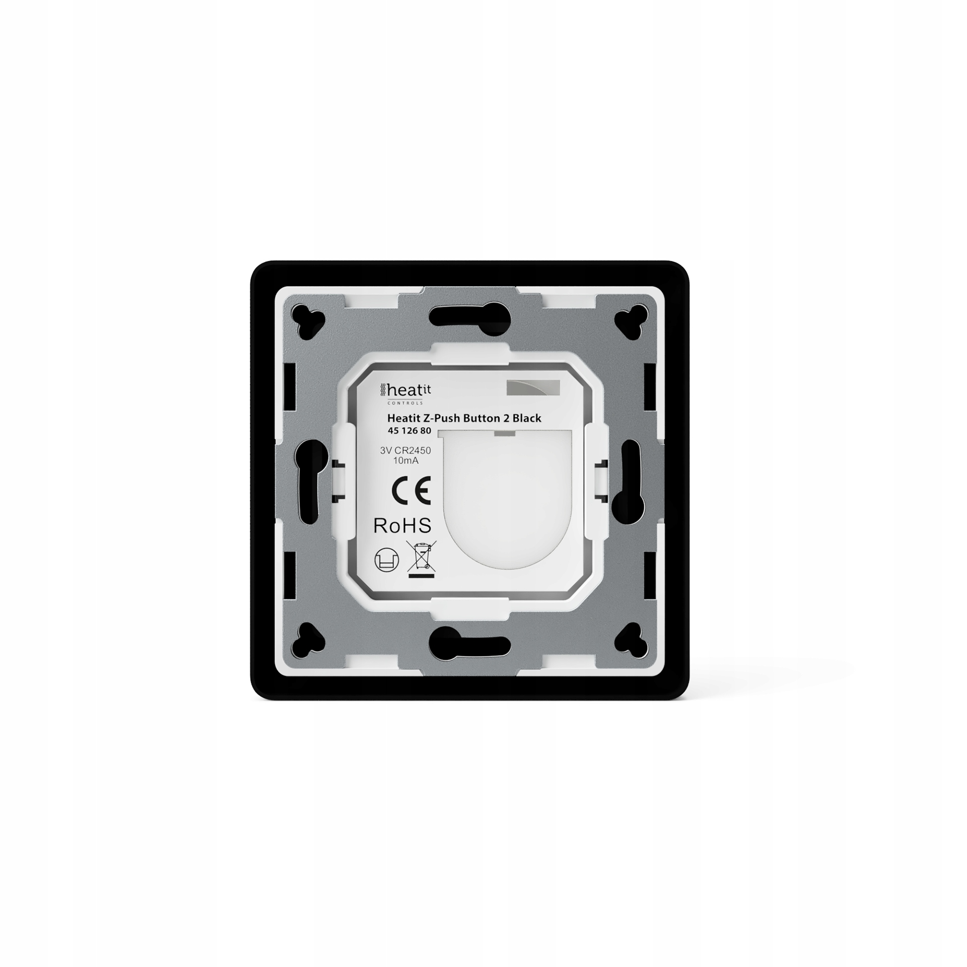 Heatit Z-Push 2x przycisk na ścianę czarny Z-wave Kod producenta HEATIT Z-PUSH2 BLACK