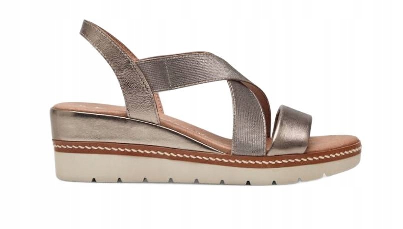 Stylové dámské sandály na klínku Marco Tozzi 28721, velikost 41