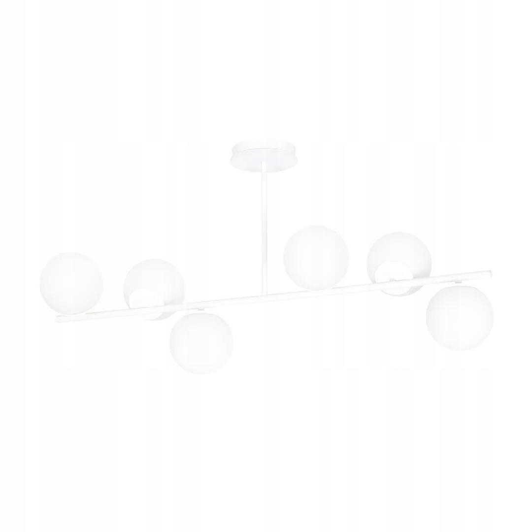 Stropná lampa Bior 6xE14 10W, biela, stmievateľná, Emibig