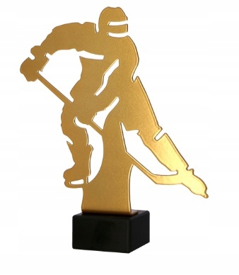 Statuetka Figurka Metalowa Hokej 21cm Grawer