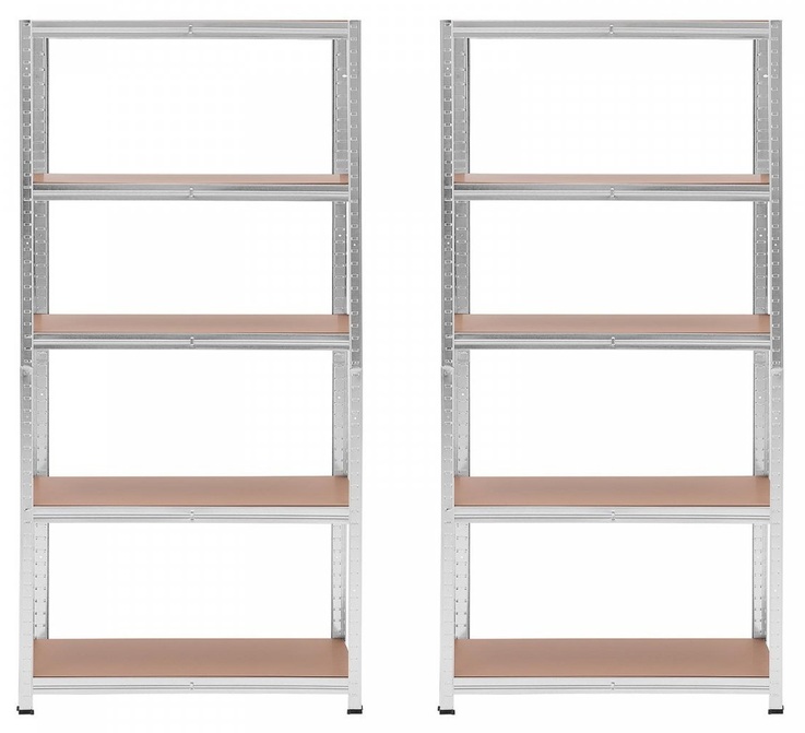 Regały magazynowe 90x40x180cm 5x175kg szare 2szt MSW MSW-STSH-24 10061977