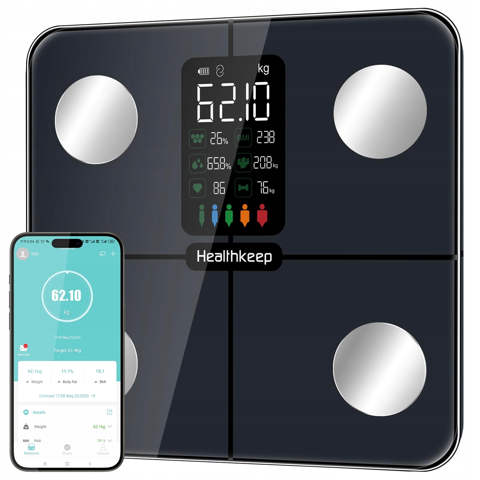 Digitálna osobná váha 180 kg Healthkeep s LCD