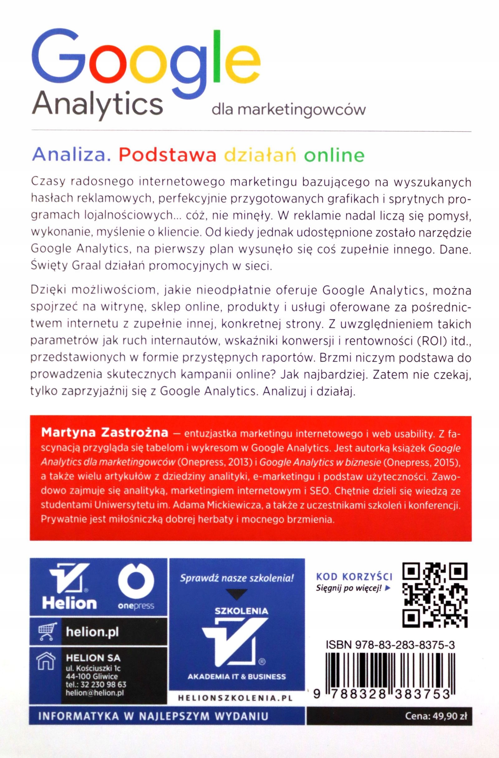 GOOGLE ANALYTICS DLA MARKETINGOWCÓW - Martyna Zast Stan opakowania oryginalne