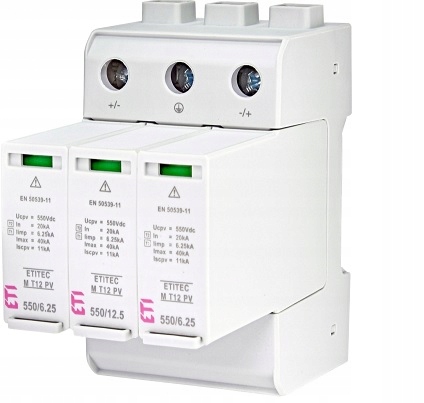 

Ogranicznik przepięć T1+T2 1100V DC Fotowoltaiczny