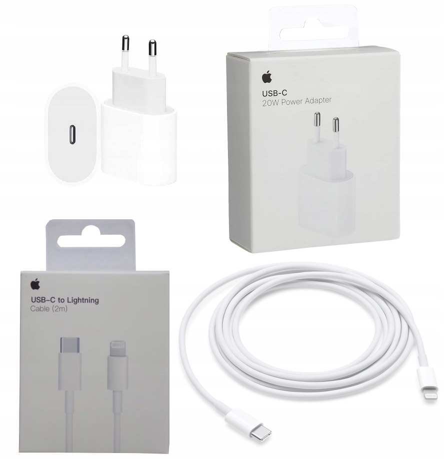 

Oryginalna Ładowarka Do Iphone Usb-c 20W Kabel 2M