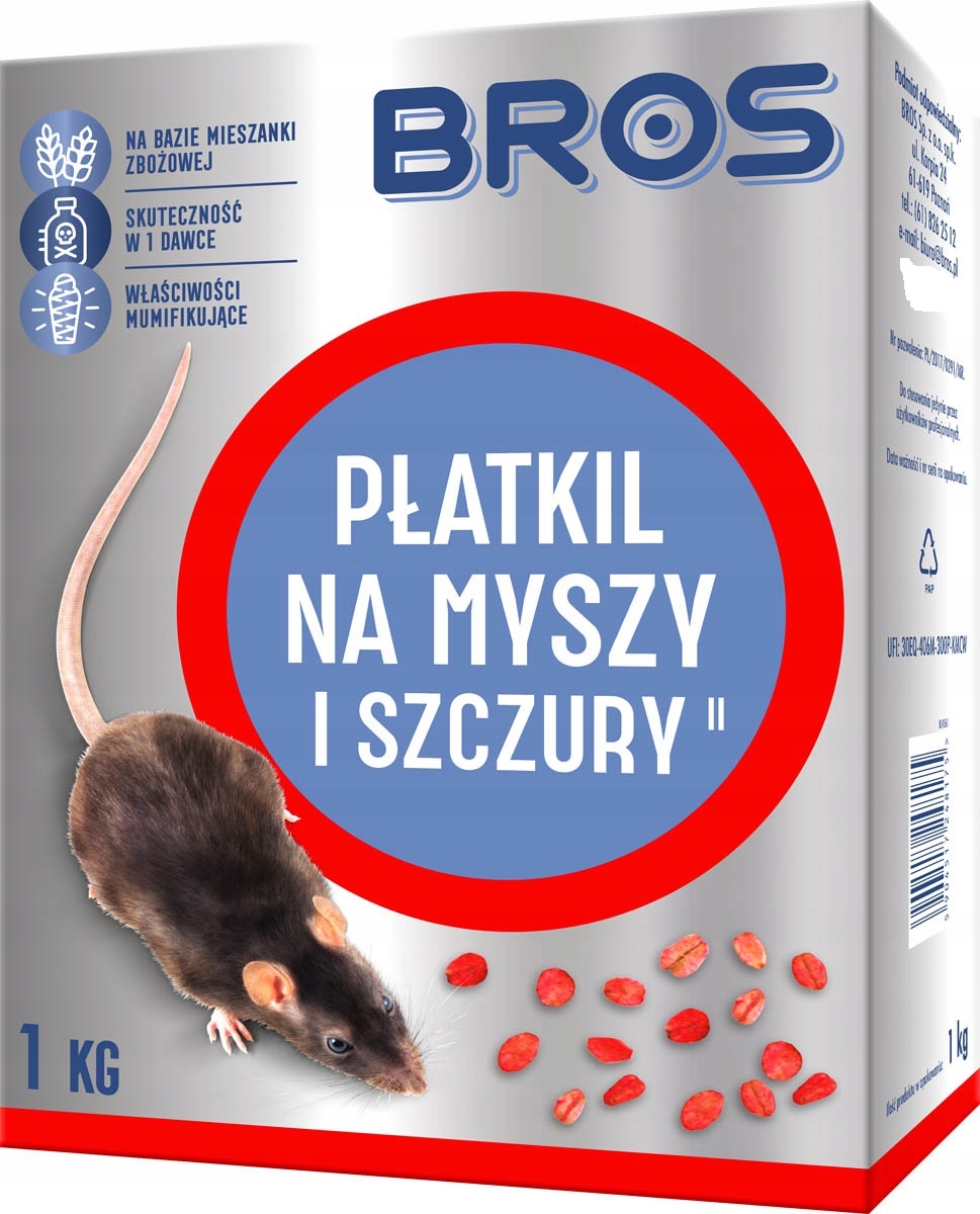 

Bros Płatkil Na Myszy I Szczury 1kg trutka